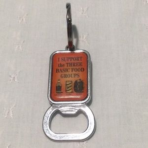 Bottle Opener Key Chain I Support the Three Basic